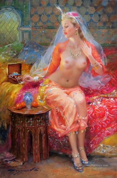 Belle femme KR 070 Impressionniste nue Peinture à l'huile